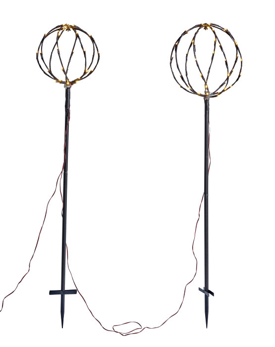 Ljusträd 96 LED 110 cm & 130 cm 2-pack Stemning